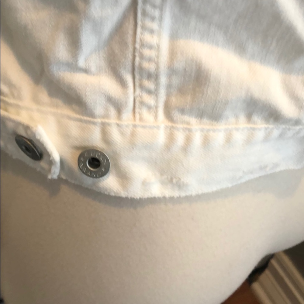 NWT Lucky Brand white distressed jean jacket - Picture 6 of 7